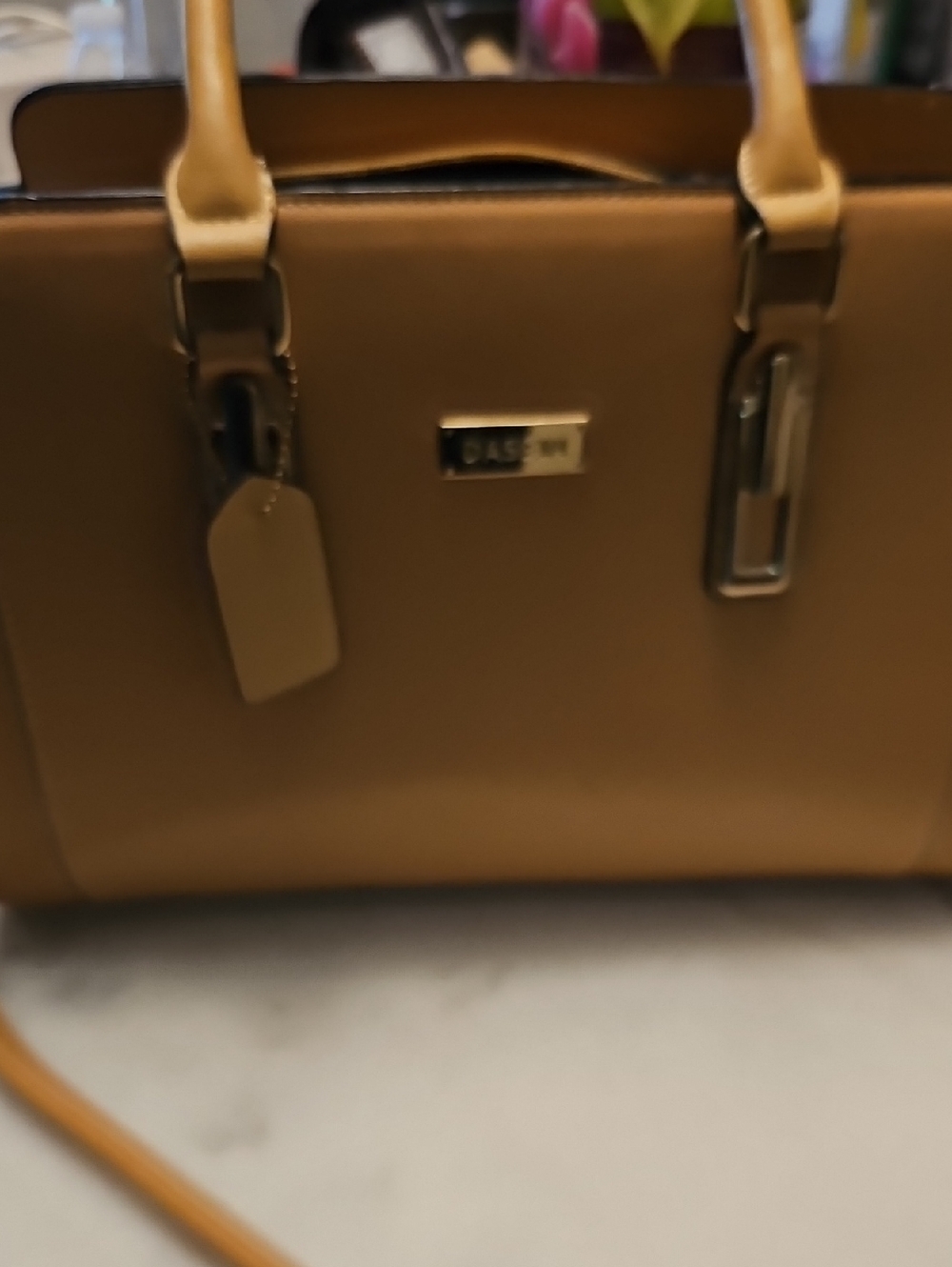 Classic Tan Shoulder Bag with Tote Handles